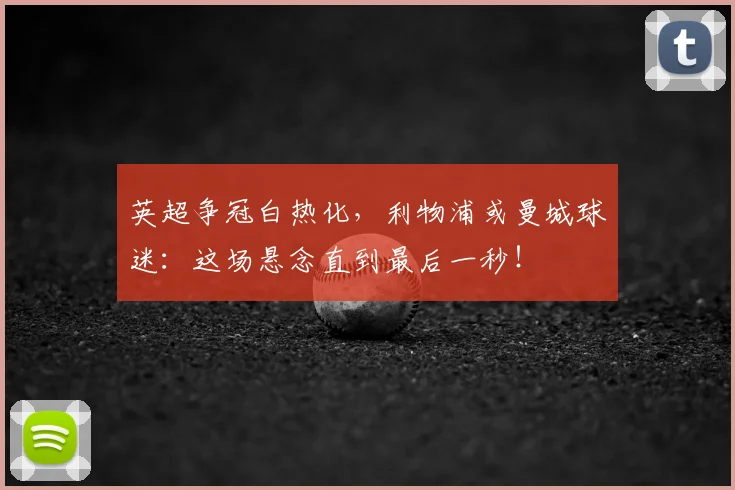 英超争冠白热化，利物浦或曼城球迷：这场悬念直到最后一秒！
